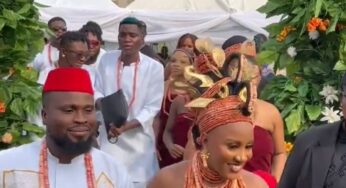 Cute Abiola, other comedians attend Sirbalo’s marriage in Benin (Photos)