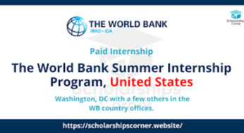 World Bank Summer Internship Program 2023 | Paid Internship