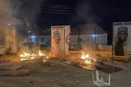 Thugs set ablaze PDP guber campaign office in Gombe