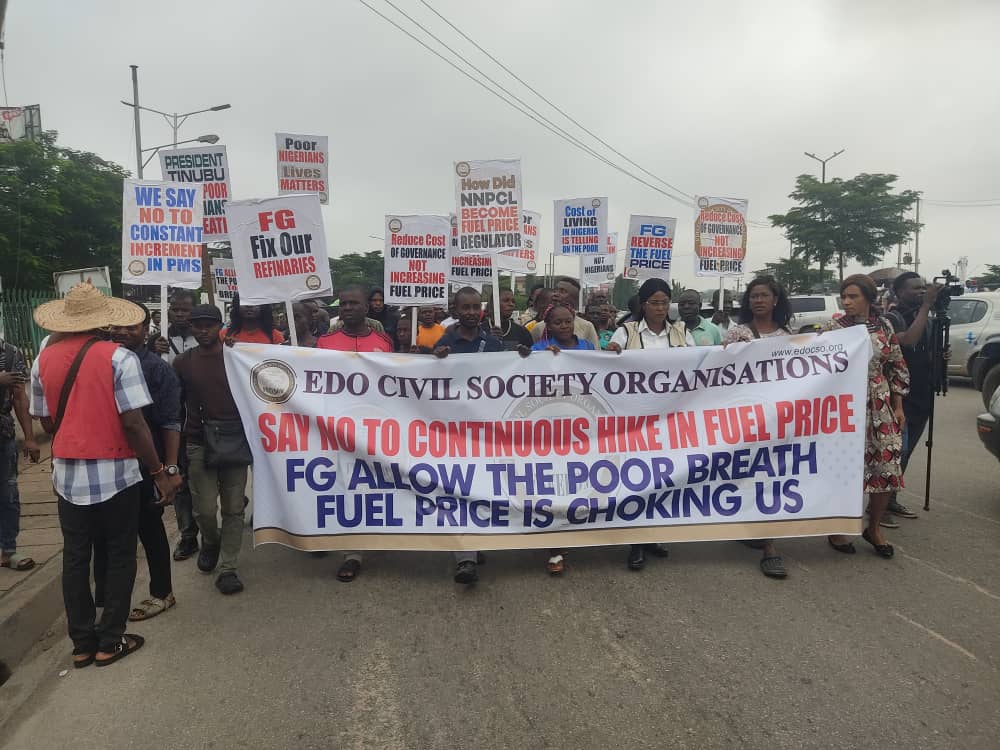 Protest breaks out in Edo over rise in petrol prices