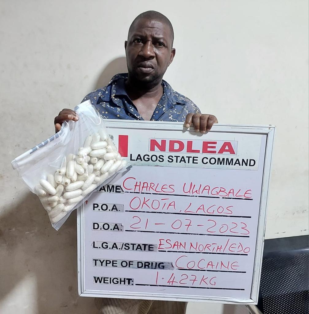 Charles Uwagbale: Notorious drug kingpin busted by NDLEA in Lagos Hotel