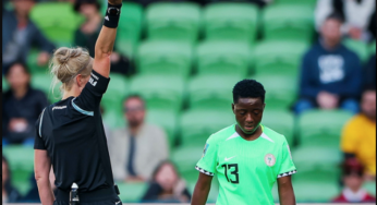 First red card of #FIFAWWC goes to 19-year-old Deborah Abiodun