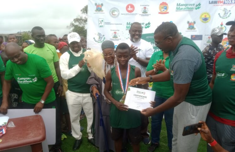 17-year-old Francis James wins 2023 Lagos Mangrove Marathon Race