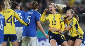 2023 WWC: Ilestedt’s brace leads Sweden to 5-0 victory over Italy