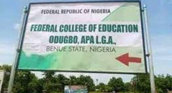 Pre-NCE Programme Applications now available at Federal College of Education, Odugbo, Benue