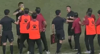 Chinese football coach apologizes for slapping referee during match