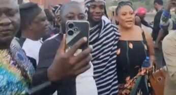 Man riding bicycle from Benue for Davido gets heroic welcome as he arrives Lagos