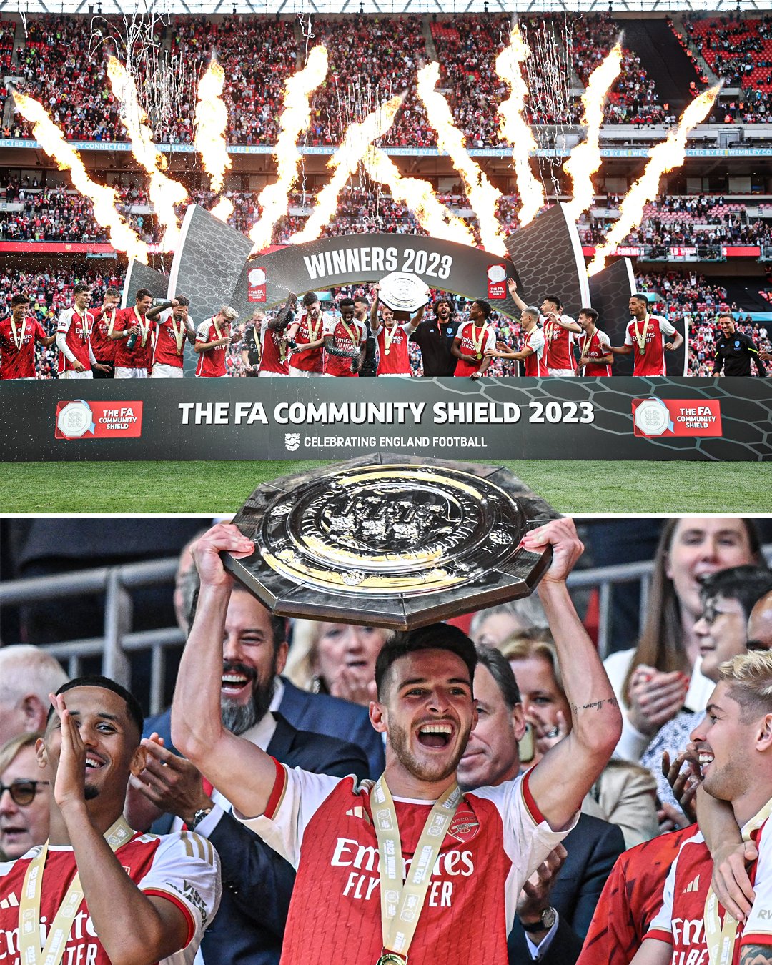 BREAKING: Arsenal stun Man City to lift Community Shield trophy