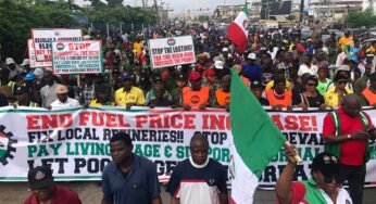 Photos from NLC protest in Ikeja Lagos