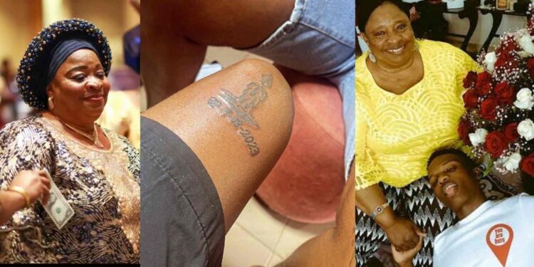 Die-hard WizKid fan immortalizes late mother with Tattoo tribute