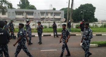 Security agencies stage show of force in Abuja amid subsidy protests