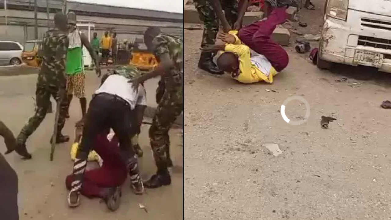 Angry soldiers on revenge mission beat LASTMA officer to coma in Lagos