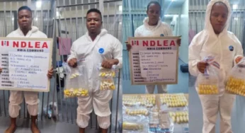 NDLEA arrests pretend couple with 3.322 kg of cocaine