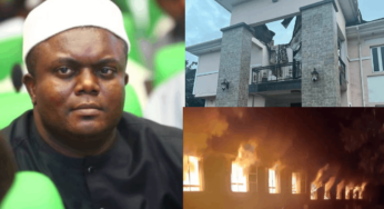 BREAKING: Hoodlums burn don Rep Paschal Agbodike’s mansion in Anambra