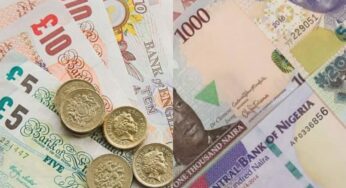 Pounds to naira exchange rate today, 22nd August 2023