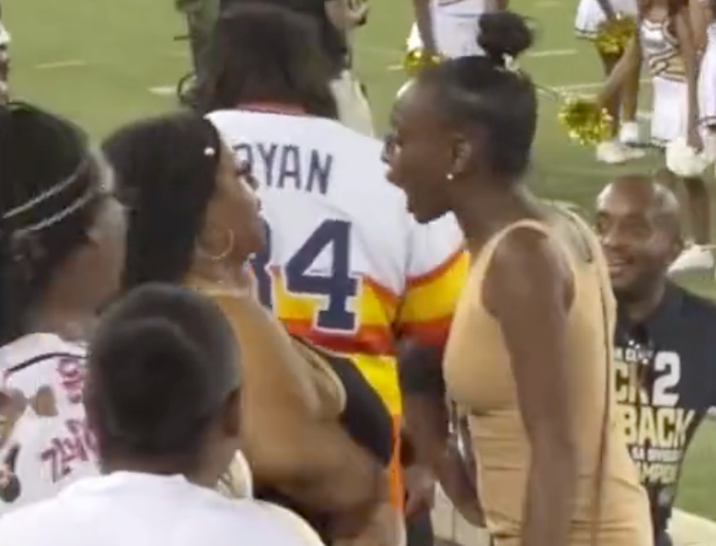 Texas high school football fan clash turns physical as woman stiff-armed in altercation