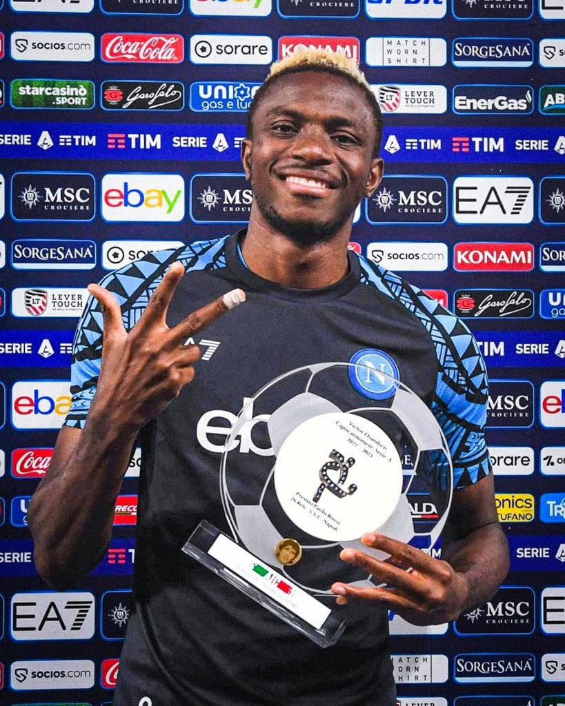 Serie A: Victor Osimhen receives top scorer award