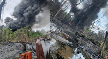 Operation Delta Safe troops destroy illegal refining site