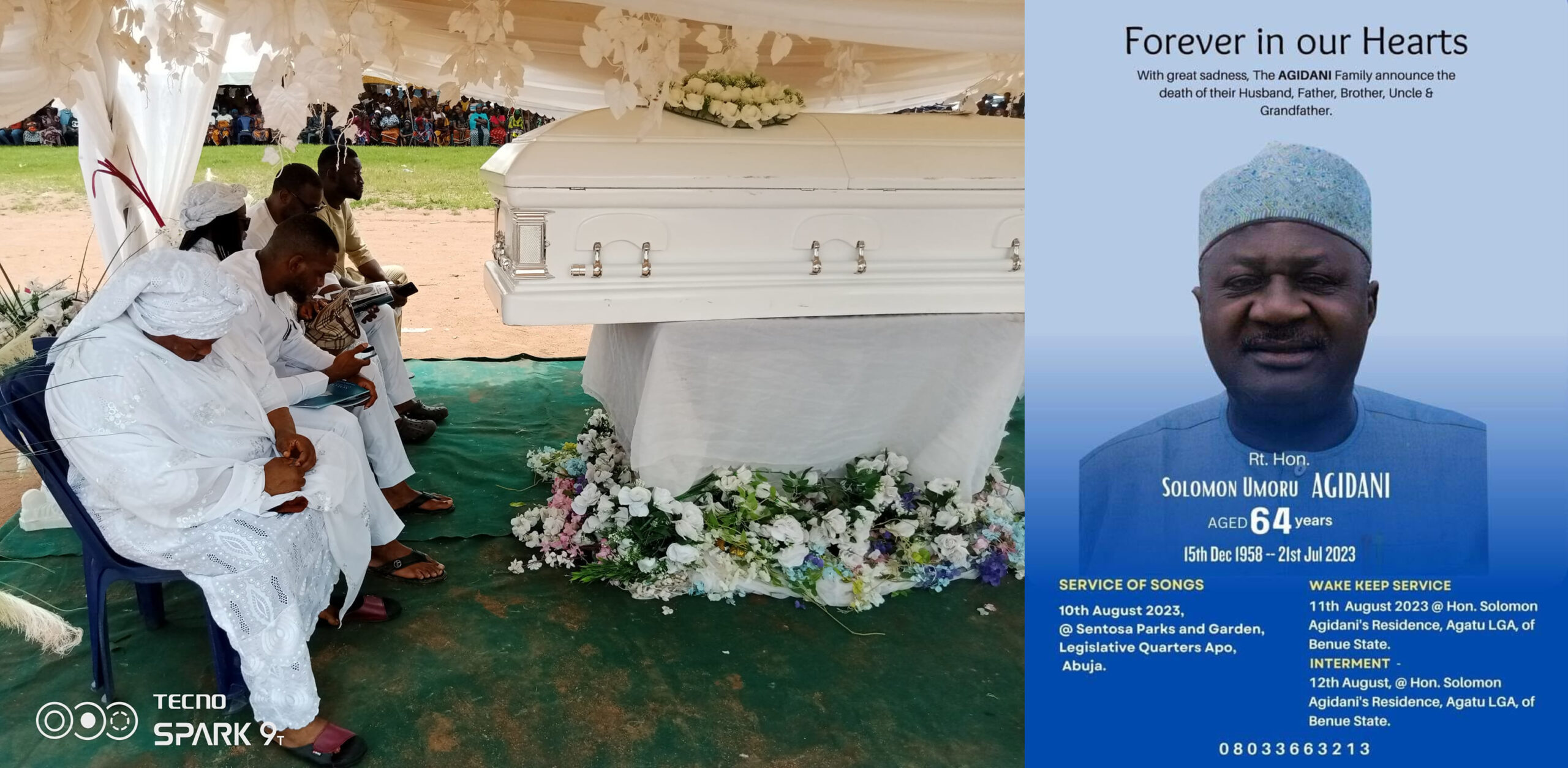 Solomon Agidani buried amid tears in Obagaji, Benue