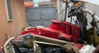 Helicopter collides with building in Lagos