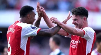 EPL: Rice, Jesus score late as Arsenal beat Manchester United 3-1