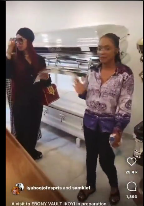 Tonto Dikeh, Iyabo Ojo shop for befitting casket for Mohbad (Video)