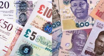 Naira crashes massively against pounds, hits N1260 per pound