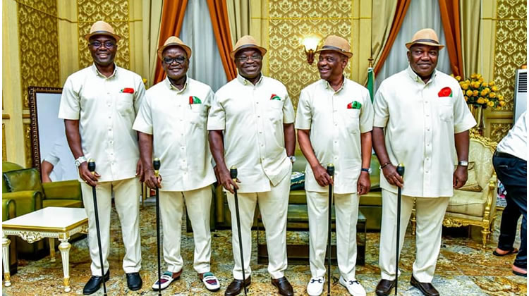 PDP crisis: G-5 governors meet in Abuja for crucial meeting, engage Tinubu
