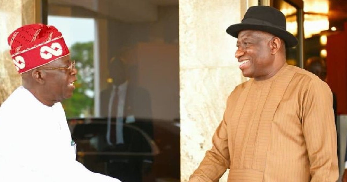 Jonathan under fire for visiting, congratulating Tinubu