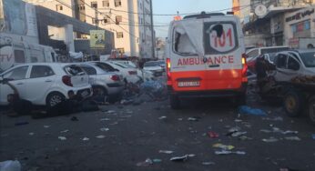 Gaza: 13 killed, 26 injured as Israel bombs ambulances outside Al-Shifa Hospital