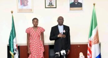 Benue: Alia grants lifetime scholarship to acting girl child governor, Rita Shamiga