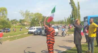 Air travellers stranded as workers block entrance to airport in Abuja