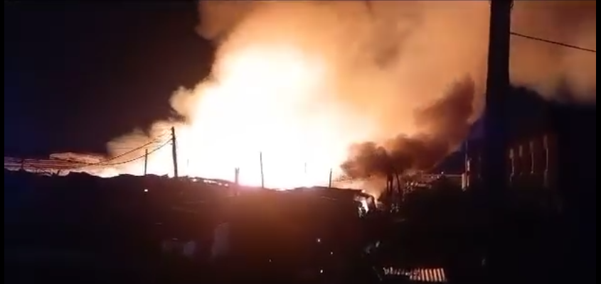 Goods worth millions destroyed as fire guts Ladipo plank market in Lagos