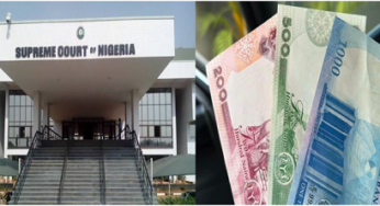 BREAKING: Supreme Court gives update on lifespan of old naira notes