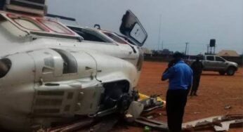 BREAKING: Nigeria Air Force helicopter crashes in Port Harcourt