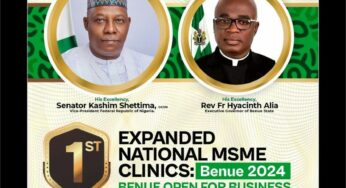 1st Expanded National MSME Clinics set to hold in Benue