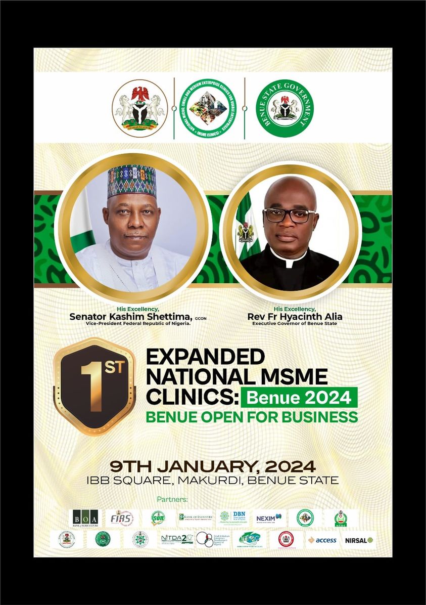 1st Expanded National MSME Clinics set to hold in Benue