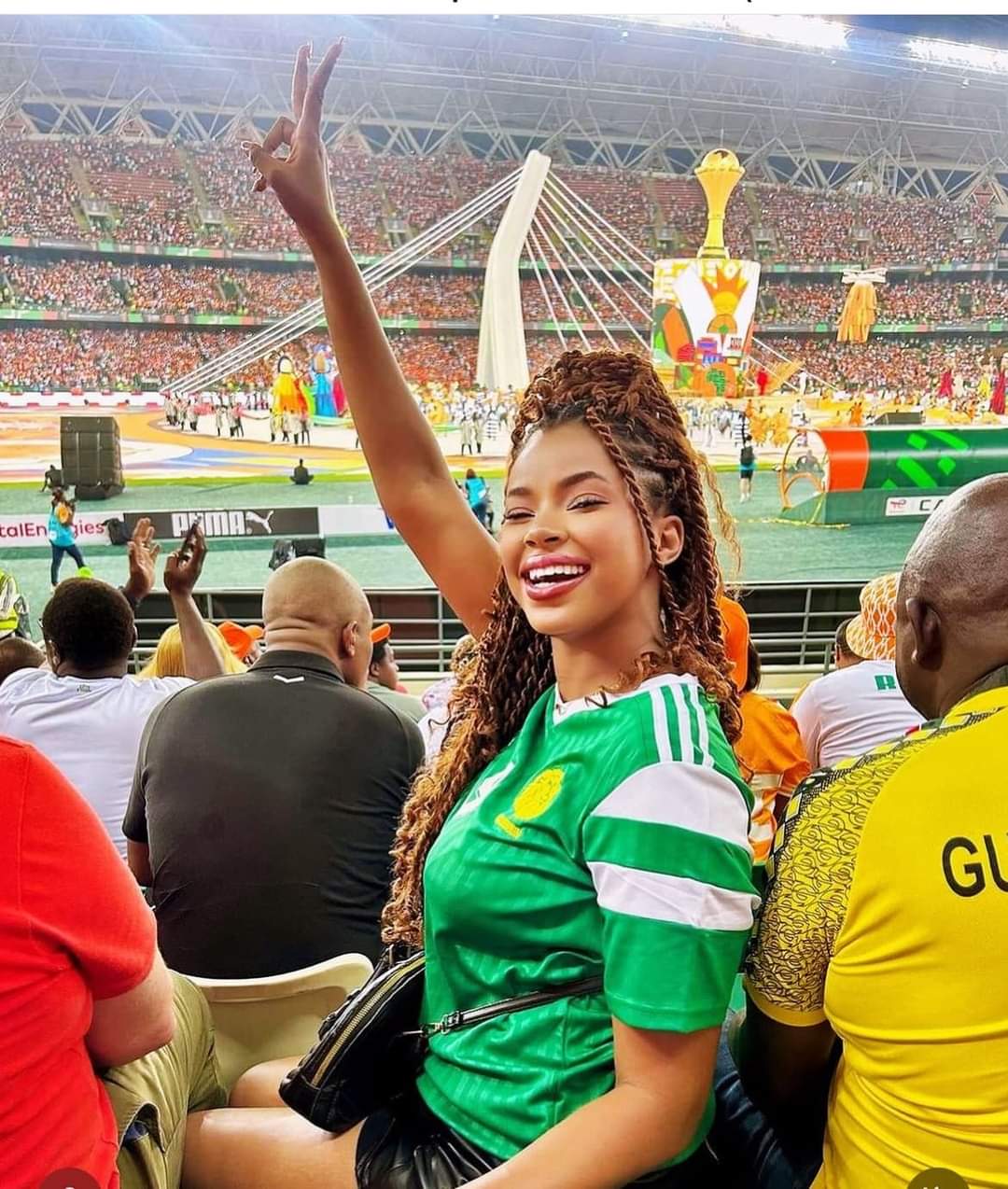 Beautiful African female fans at AFCON 2023 [PHOTOS]
