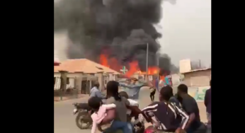 BREAKING: Fire devour furniture shop in Ire Akari Estate Area, Ibadan