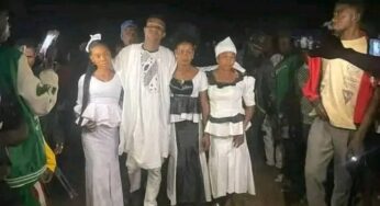 Photos from the marriage of Benue man who married three wives same day