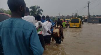 Commuters trapped, homes submerged as flood takes over Lagos communities