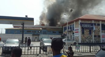 BREAKING: Globus Supermarket in Festac on fire