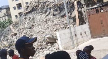 BREAKING: Many trapped as five-storey building collapses in Anambra