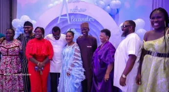 Comedian Ali Baba, wife dedicate their triplets in Lagos (Photos)