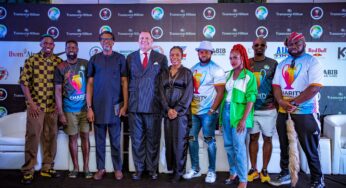 Arsenal Legends Robert Pires, Emmanuel Eboue, Sol Campbell Storm Nigeria for Attom Champions Cup