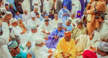 Tension as Ganduje, Kwankwaso avoid each other at Atiku daughter’s wedding in Abuja( Photos)