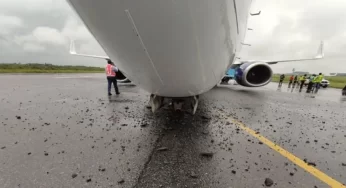 Panic as Air Peace aircraft’s windshield cracks during Abuja Landing