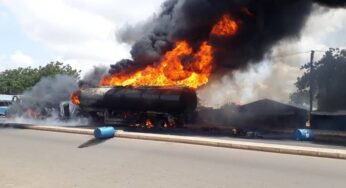 Tanker explosion in Ibadan destroys five vehicles