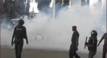 Chaos at Lekki Tollgate as police arrest, tear gas #EndSARS memorial protesters