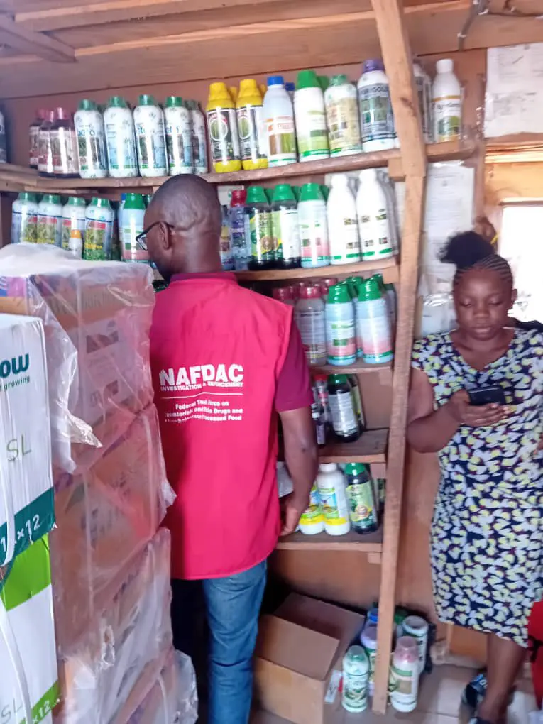 NAFDAC seals Agrochemical warehouse in Benue for storing expired products (PHOTOS)